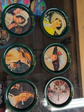 Coca Cola Coaster Set Of 6 Reproduction 1983
